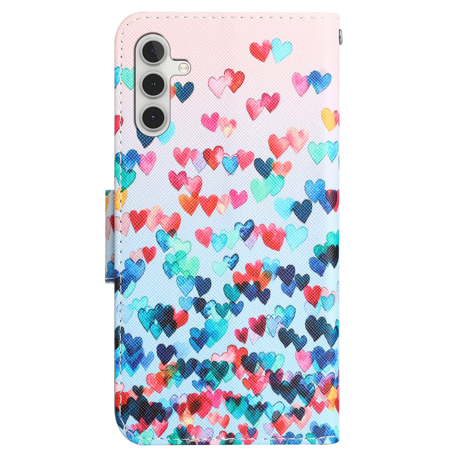 For Samsung Galaxy A35 5G Case Pattern Printing PU Leather Phone Stand Cover - Love Heart