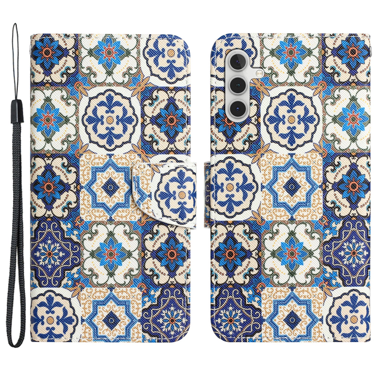 For Samsung Galaxy A35 5G Case Pattern Printing PU Leather Phone Stand Cover - Love Heart