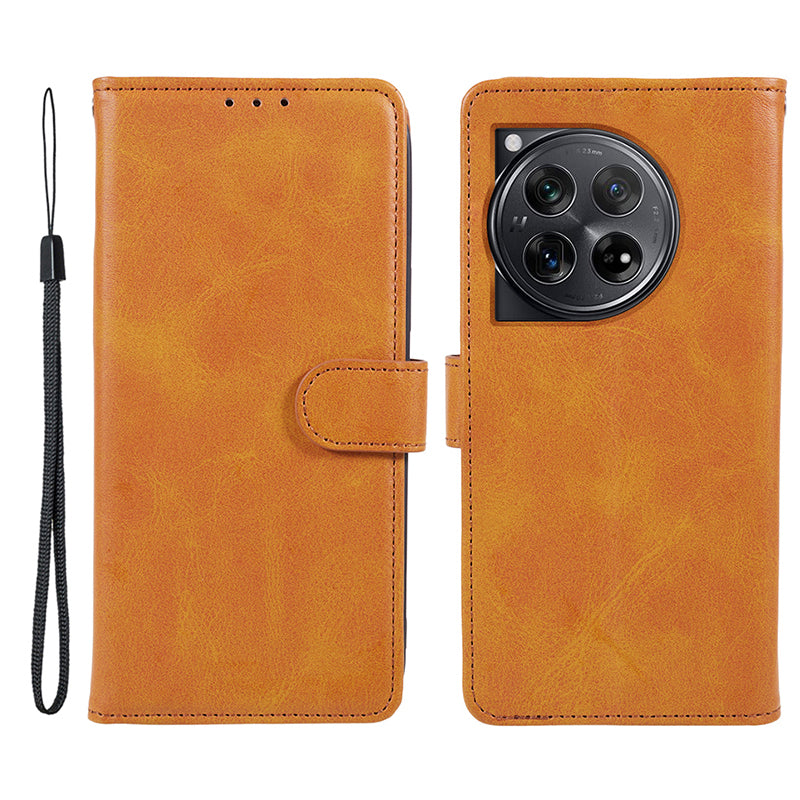 Phone Cover for OnePlus 12R 5G / Ace 3 5G Case Magnetic Clasp PU Leather Wallet Stand Shell - Blue