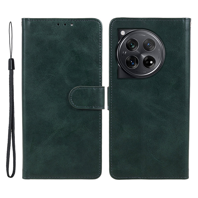 Phone Cover for OnePlus 12R 5G / Ace 3 5G Case Magnetic Clasp PU Leather Wallet Stand Shell - Blue