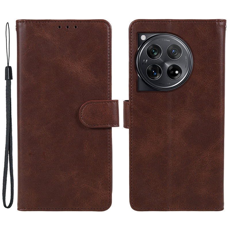 Phone Cover for OnePlus 12R 5G / Ace 3 5G Case Magnetic Clasp PU Leather Wallet Stand Shell - Blue