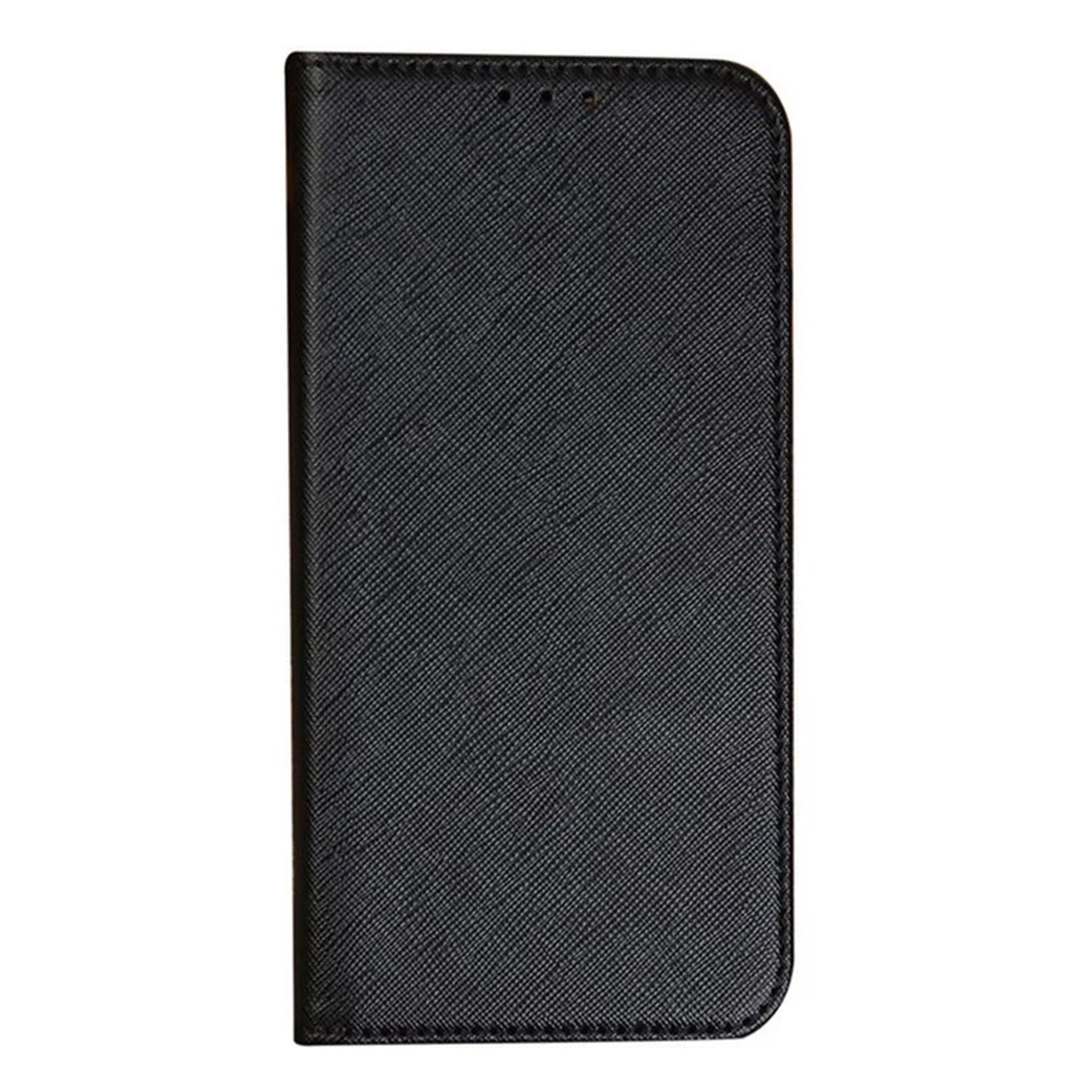 For OnePlus 12R 5G / Ace 3 5G Phone Case Cross Texture Anti-Scratch Wallet Stand Cover PU Leather Shell - Black