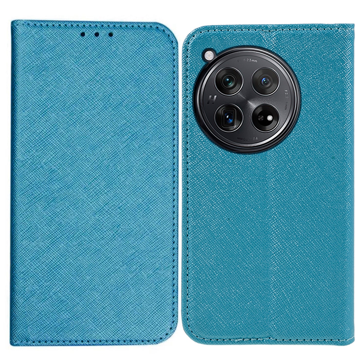 For OnePlus 12R 5G / Ace 3 5G Phone Case Cross Texture Anti-Scratch Wallet Stand Cover PU Leather Shell - Black