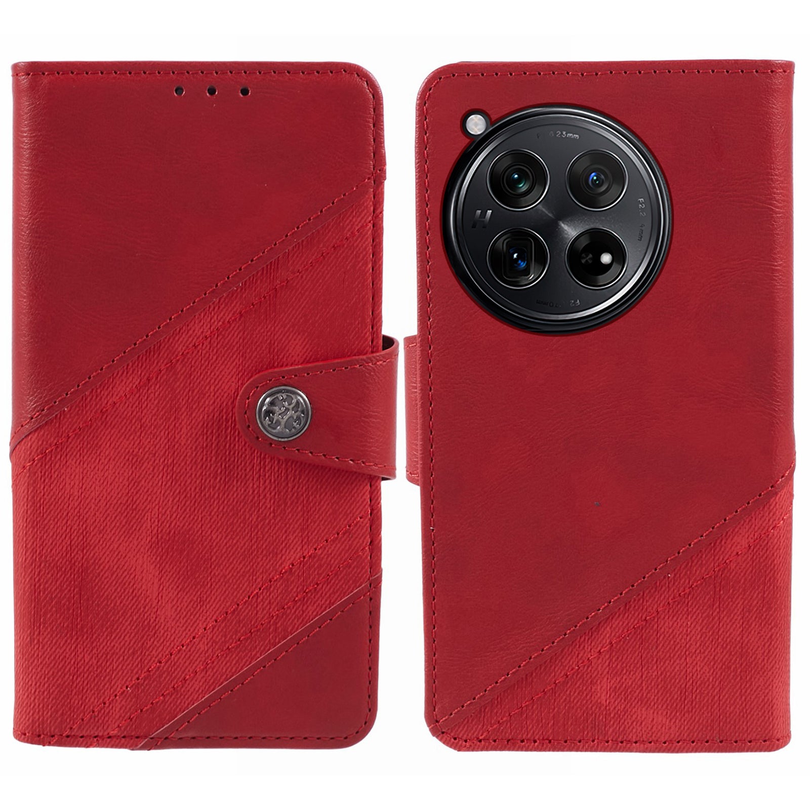 Cell Phone Cover for OnePlus 12R 5G / Ace 3 5G PU Leather Magnetic Wallet Stand Case - Brown