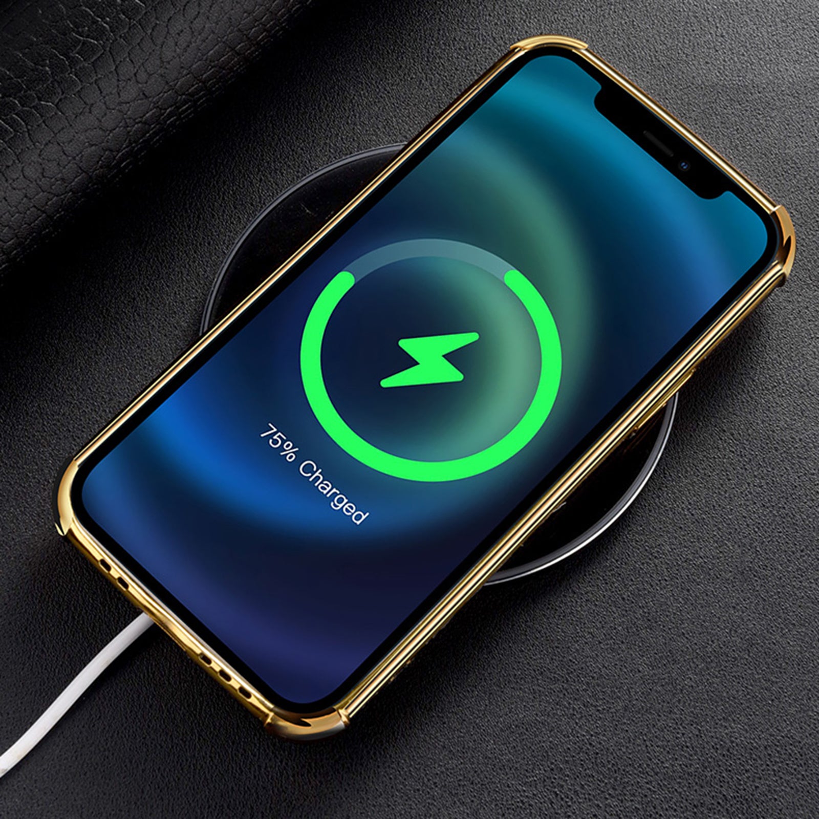 For Samsung Galaxy A05s 4G Case Crocodile Texture Electroplated Leather+TPU Phone Protection Cover - White