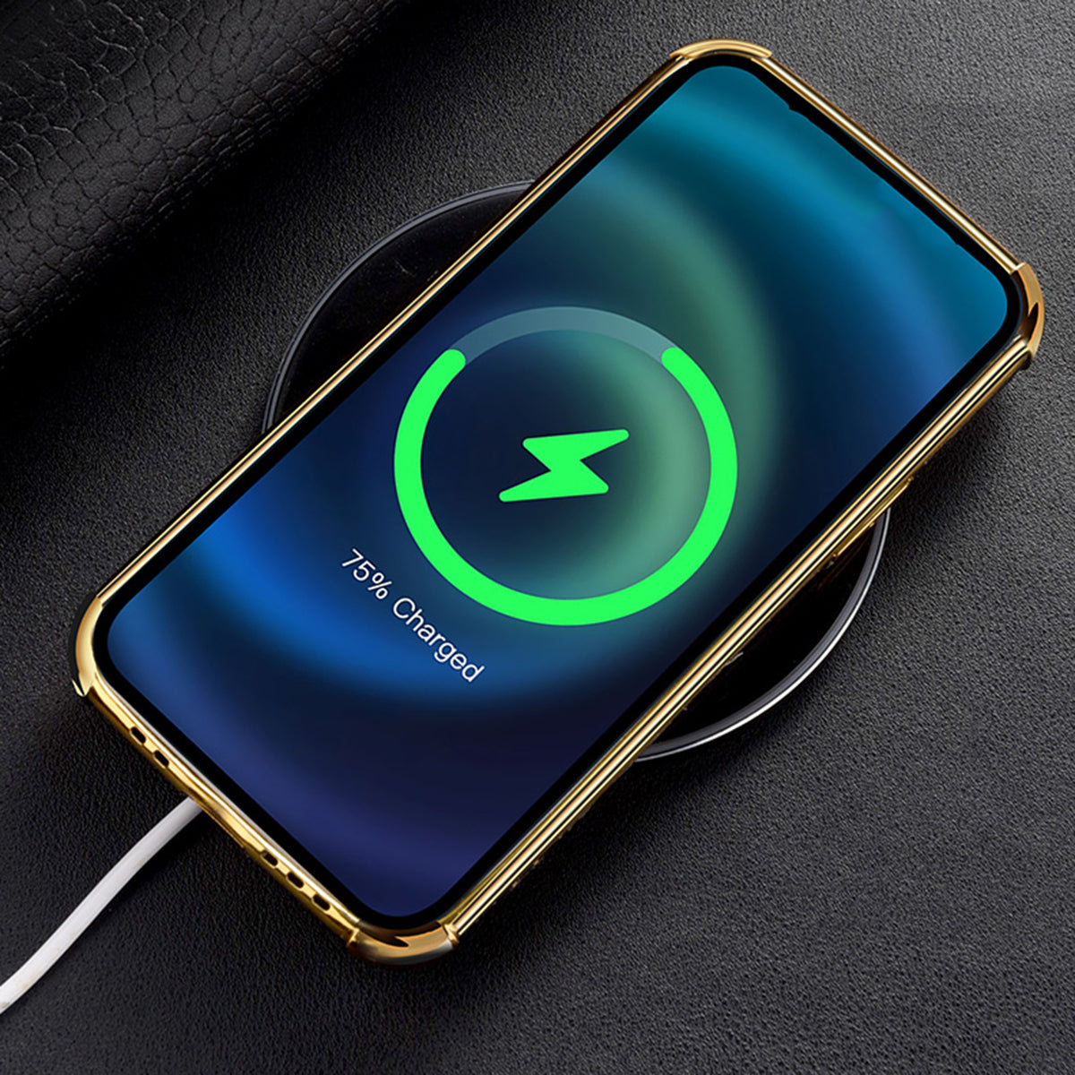 For Samsung Galaxy A35 5G Case 6D Electroplating Smart Phone Crocodile Texture Cover - Green