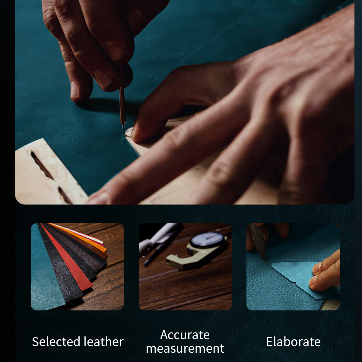 For Samsung Galaxy A13 4G Case Stand PC Shell PU Leather Shockproof Phone Cover - Green