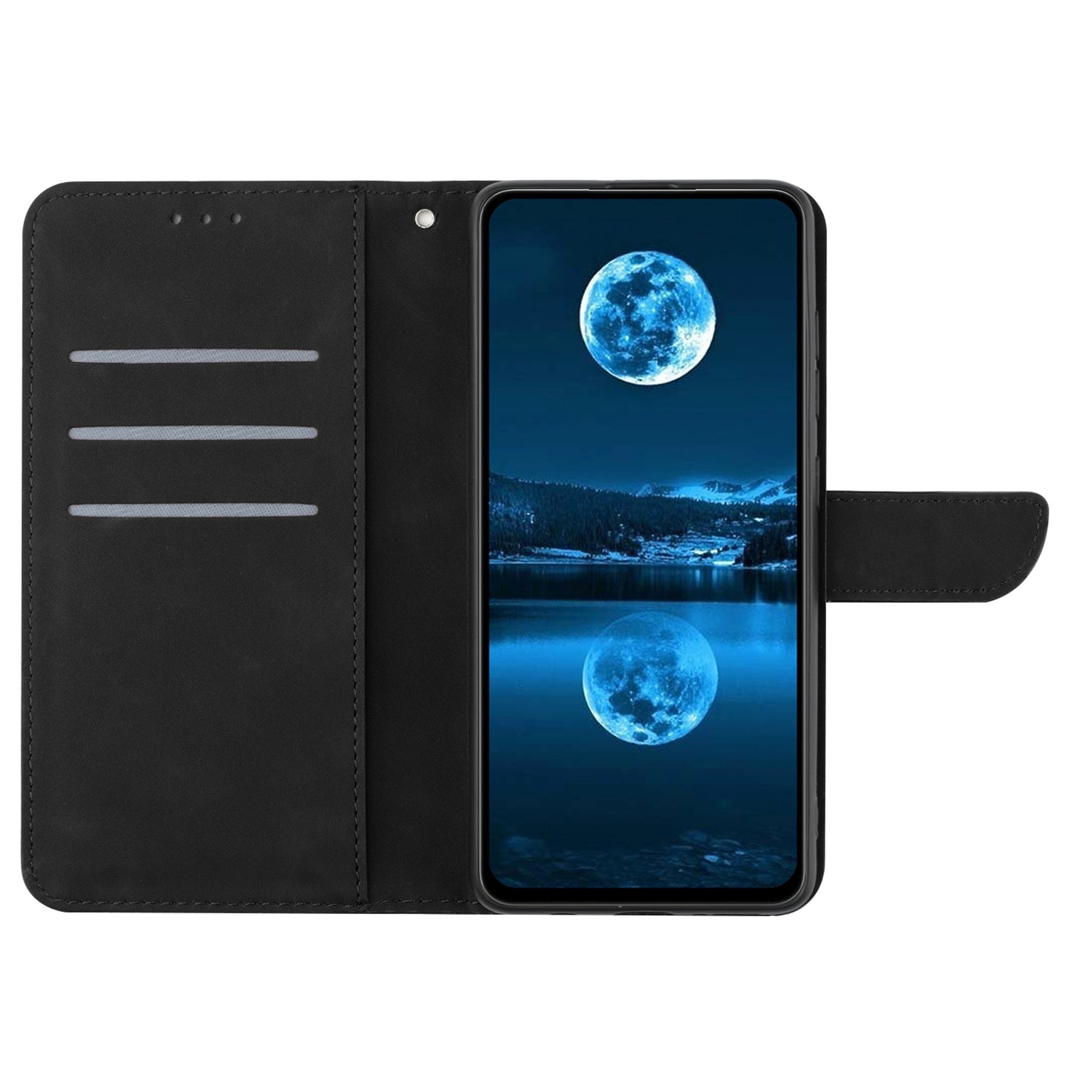 HT05 For Samsung Galaxy Xcover7 Flip Leather Case Phone Cover with Wallet - Black