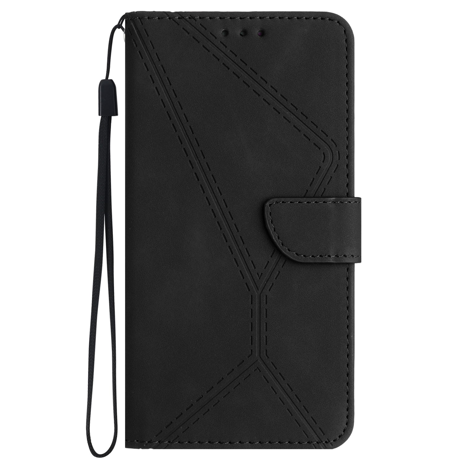 HT05 For Samsung Galaxy Xcover7 Flip Leather Case Phone Cover with Wallet - Black
