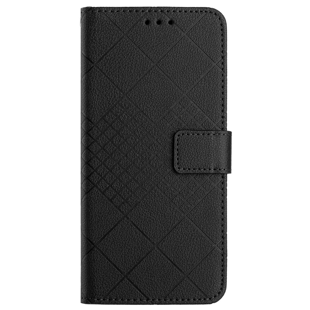 HT06 For Samsung Galaxy Xcover7 Litchi Texture Leather Case Wallet Card Slots Cover - Black