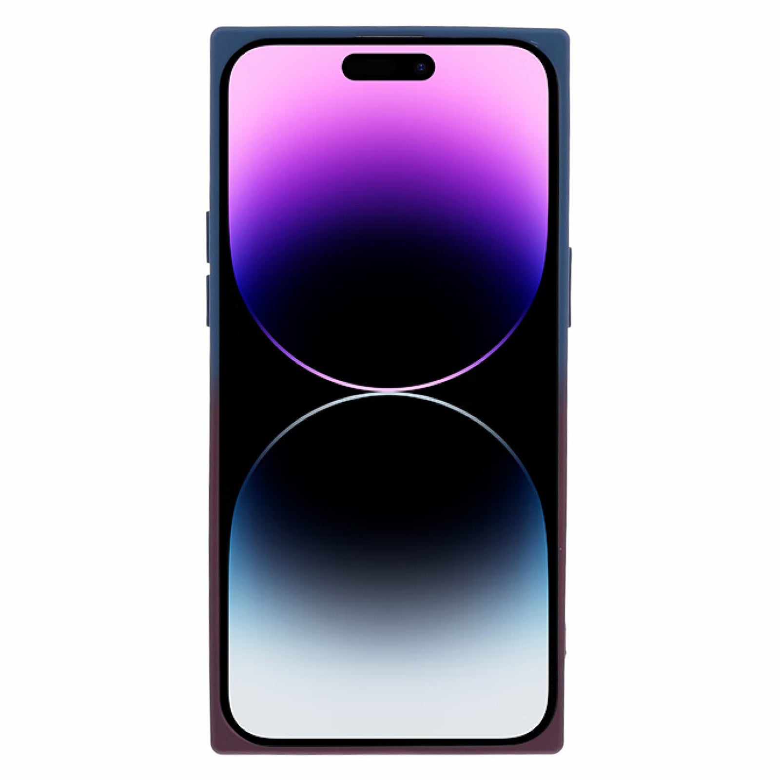 HH Series for iPhone 14 Pro TPU Case Magnetic Cover with Tempered Glass Lens Protector - Blue+Purple