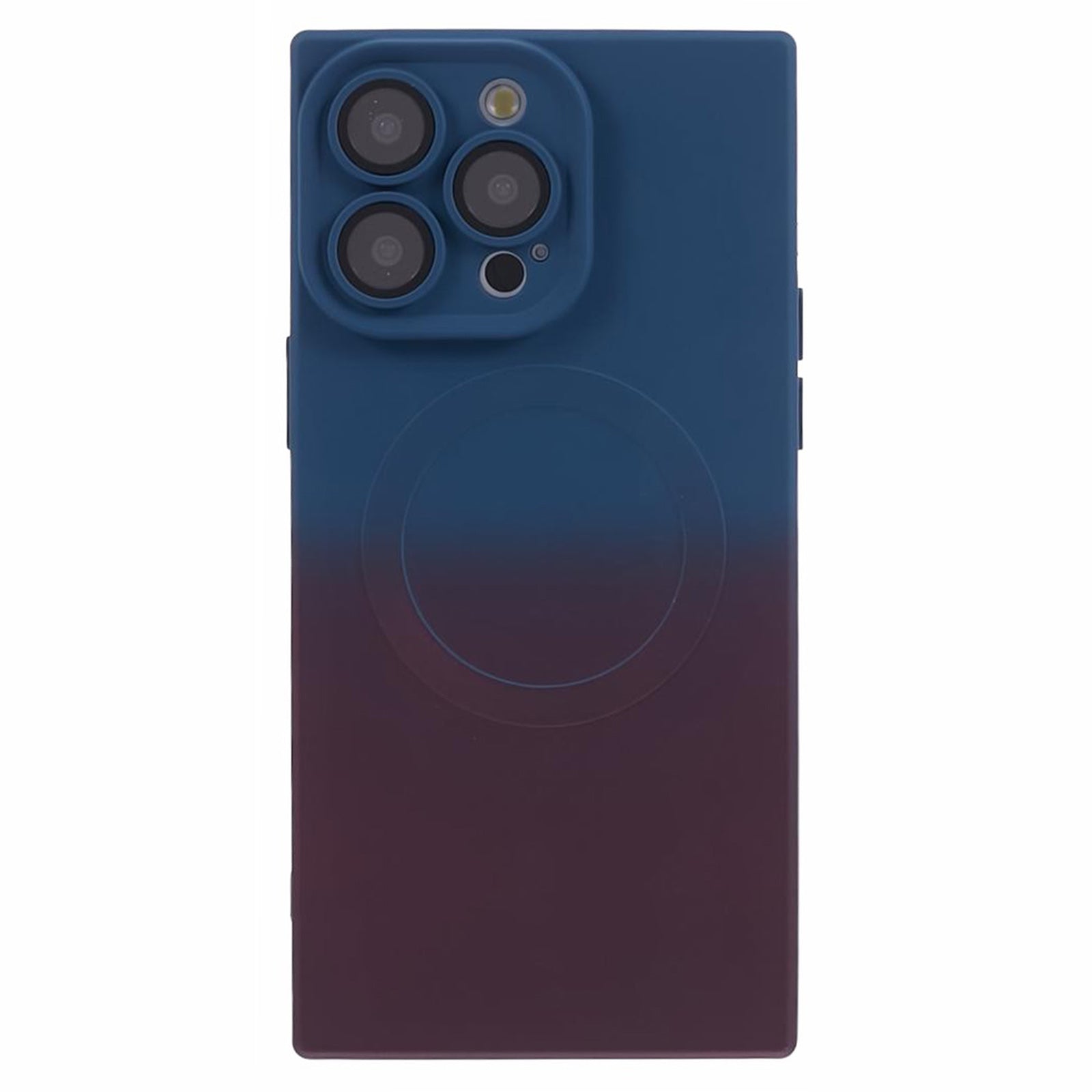 HH Series for iPhone 14 Pro TPU Case Magnetic Cover with Tempered Glass Lens Protector - Blue+Purple