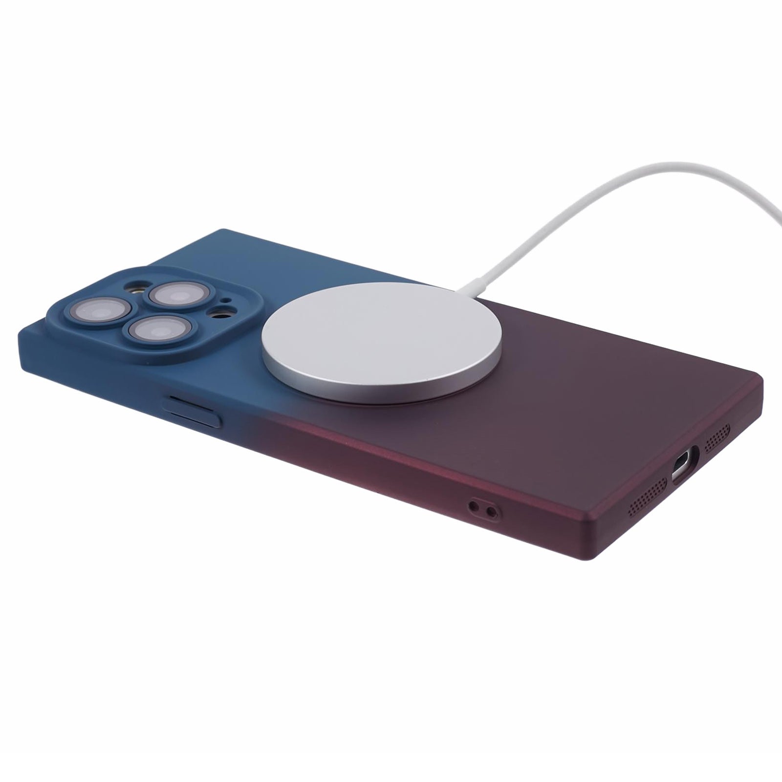 HH Series for iPhone 13 Pro Max TPU Case Compatible with MagSafe Rubberized Cover - Blue+Purple