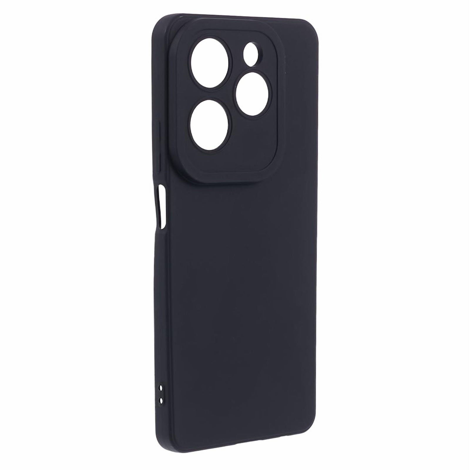 For Transsion Infinix Hot 40 / Hot 40 Pro TPU Case Straight Edge Phone Cover Precise Cutout - Black