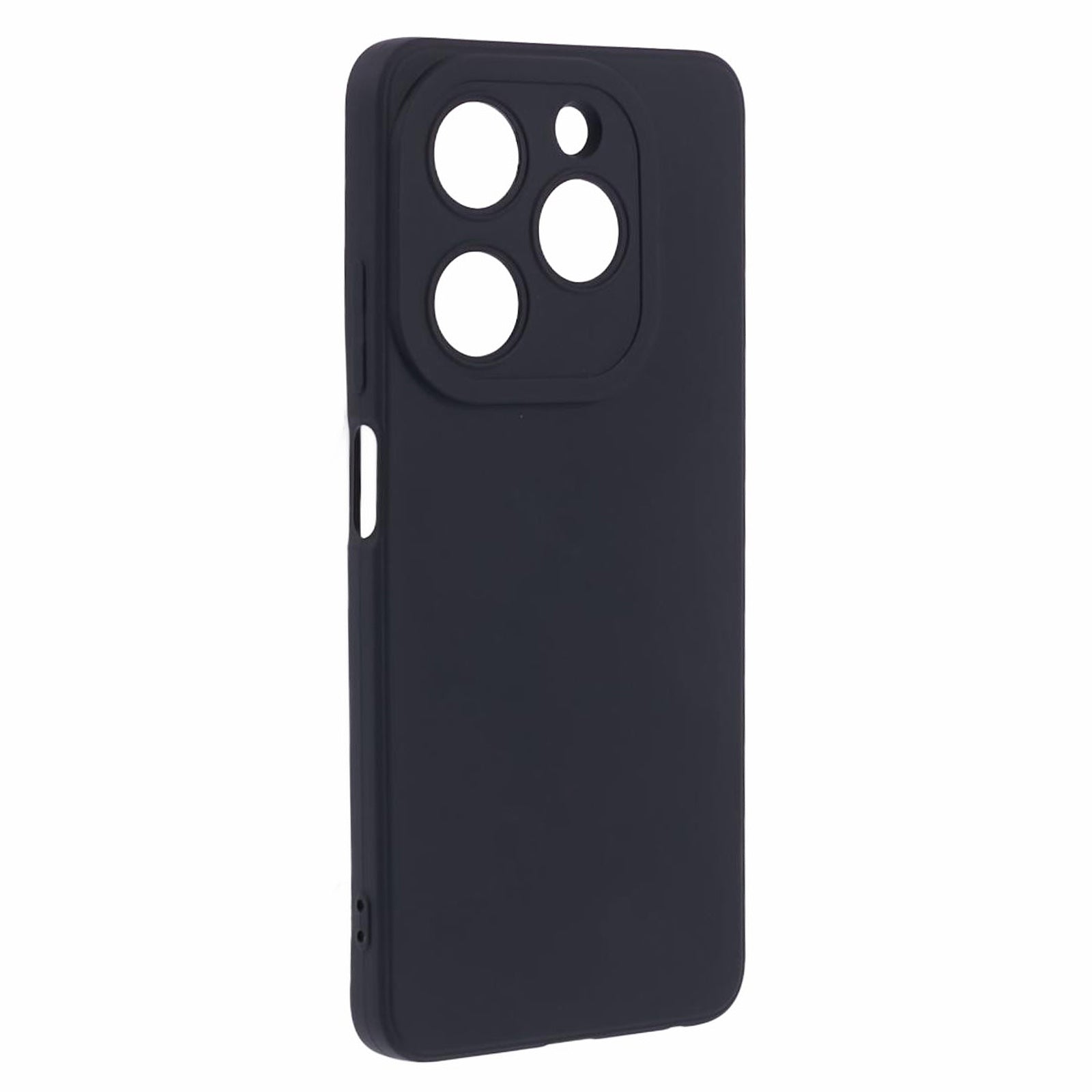 For Transsion Infinix Smart 8 4G Straight Edge Phone Case Lens Protection TPU Cover - Black