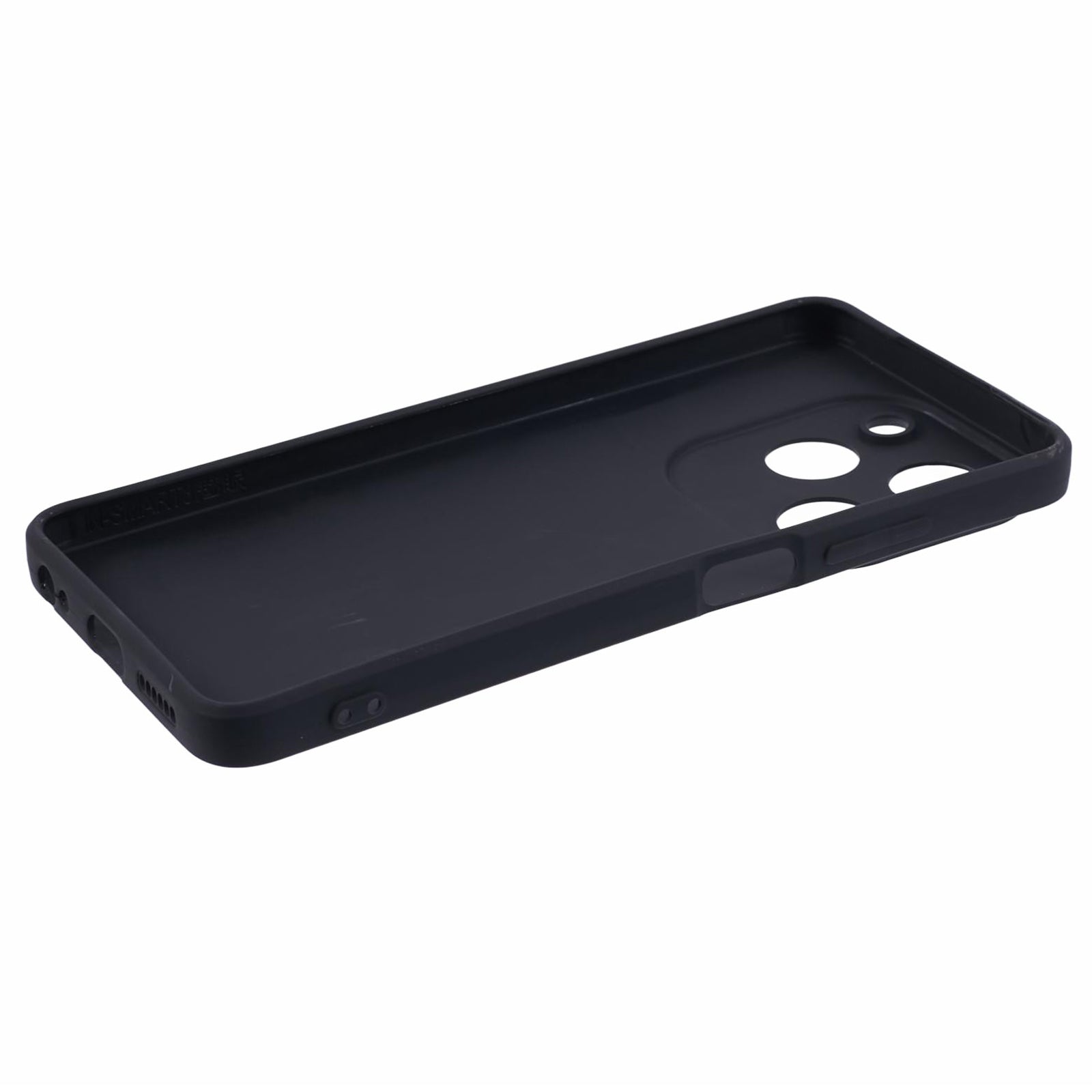 For Transsion Infinix Smart 8 4G Straight Edge Phone Case Lens Protection TPU Cover - Black