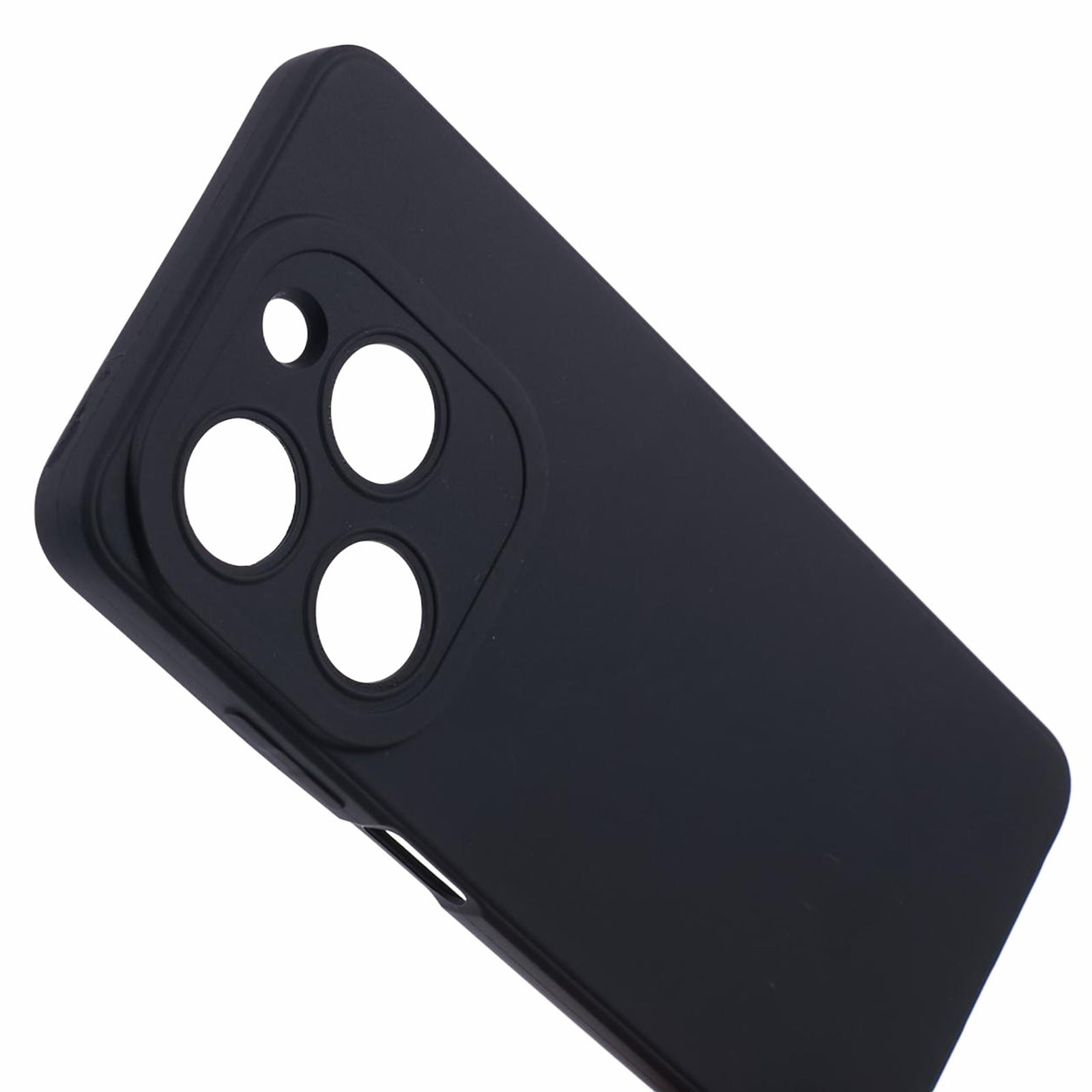 For Transsion Infinix Smart 8 4G Straight Edge Phone Case Lens Protection TPU Cover - Black