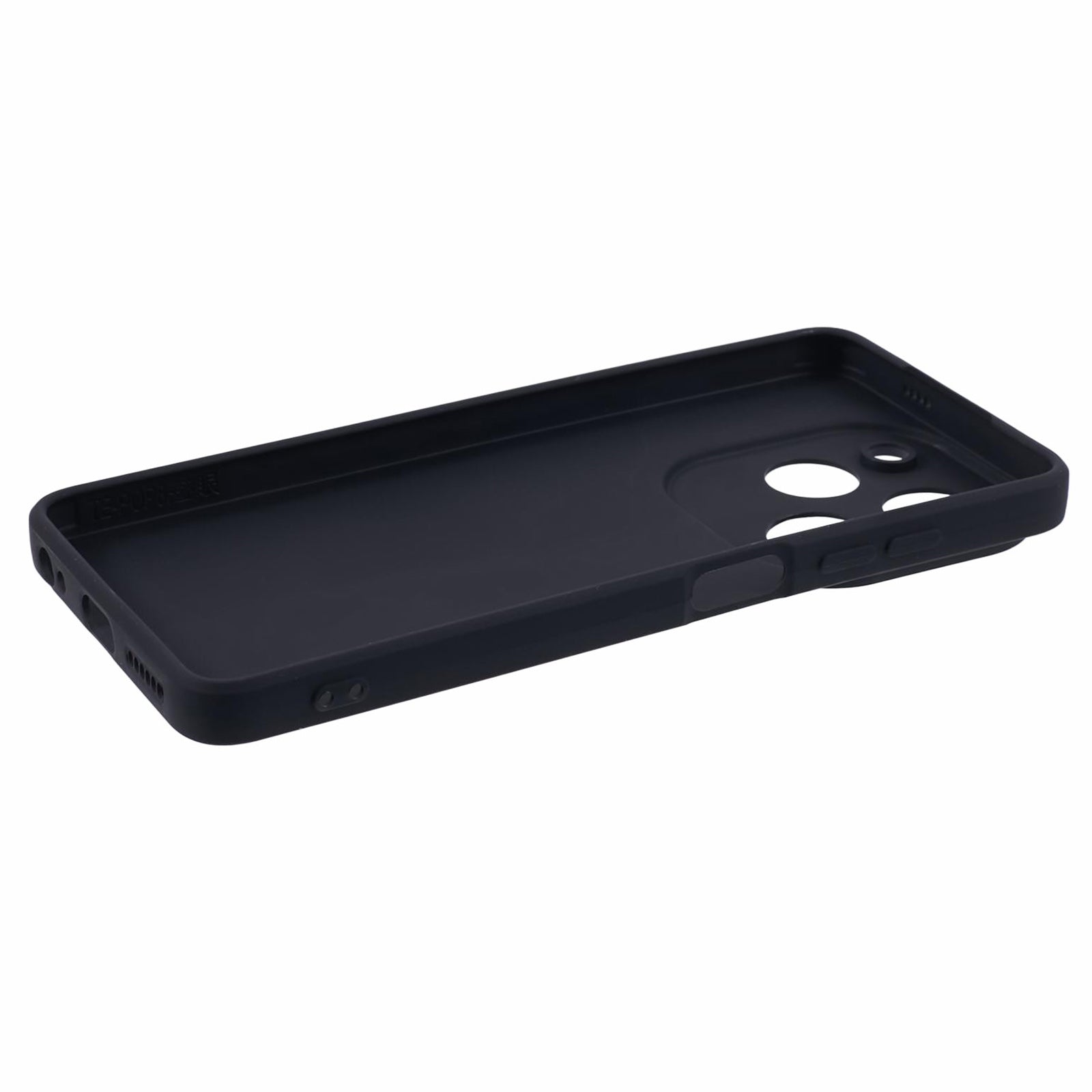 For Transsion Tecno Pop 8 TPU Phone Case Straight Edge Lens Protection Back Cover - Black