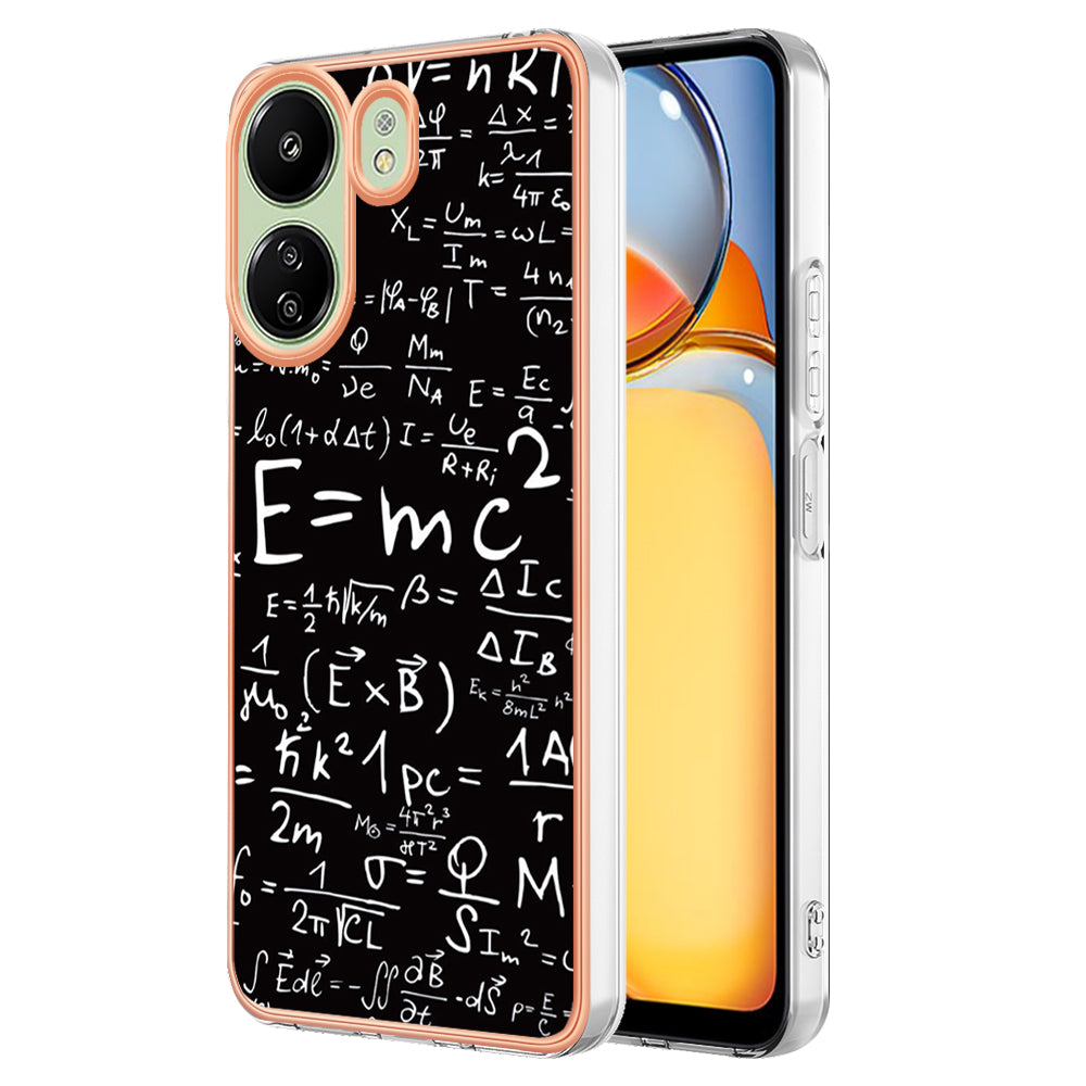 YB IMD Series-19 Style-D For Xiaomi Redmi 13C 4G / Poco C65 4G TPU Case Electroplated Pattern Phone Cover - Keep Smile