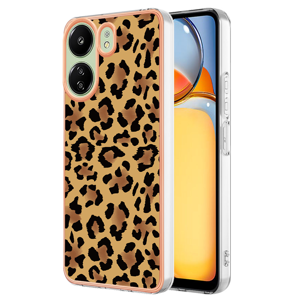 YB IMD Series-19 Style-D For Xiaomi Redmi 13C 4G / Poco C65 4G TPU Case Electroplated Pattern Phone Cover - Keep Smile