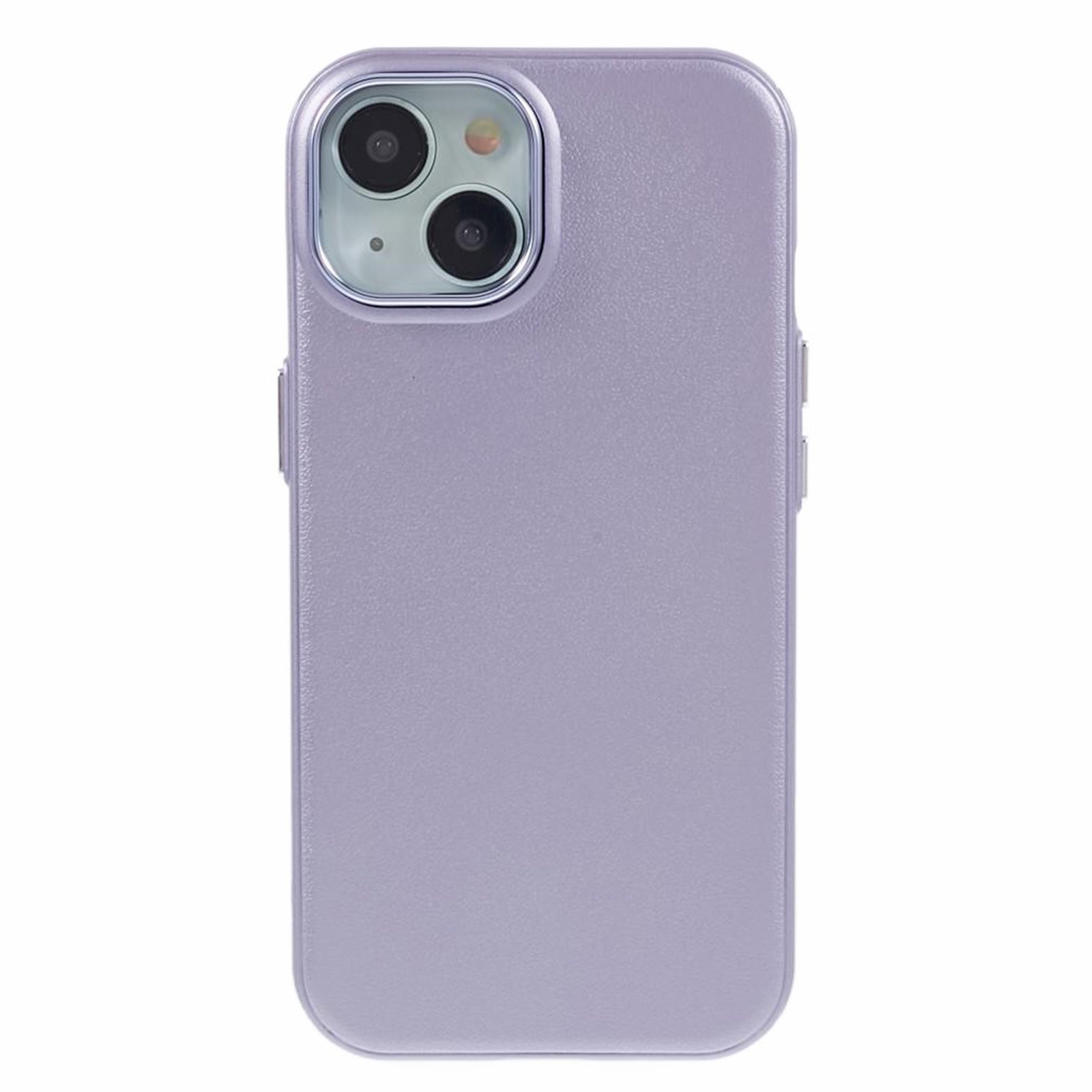 For iPhone 15 PU Leather+PC+TPU Phone Case Magnetic Cover - Purple