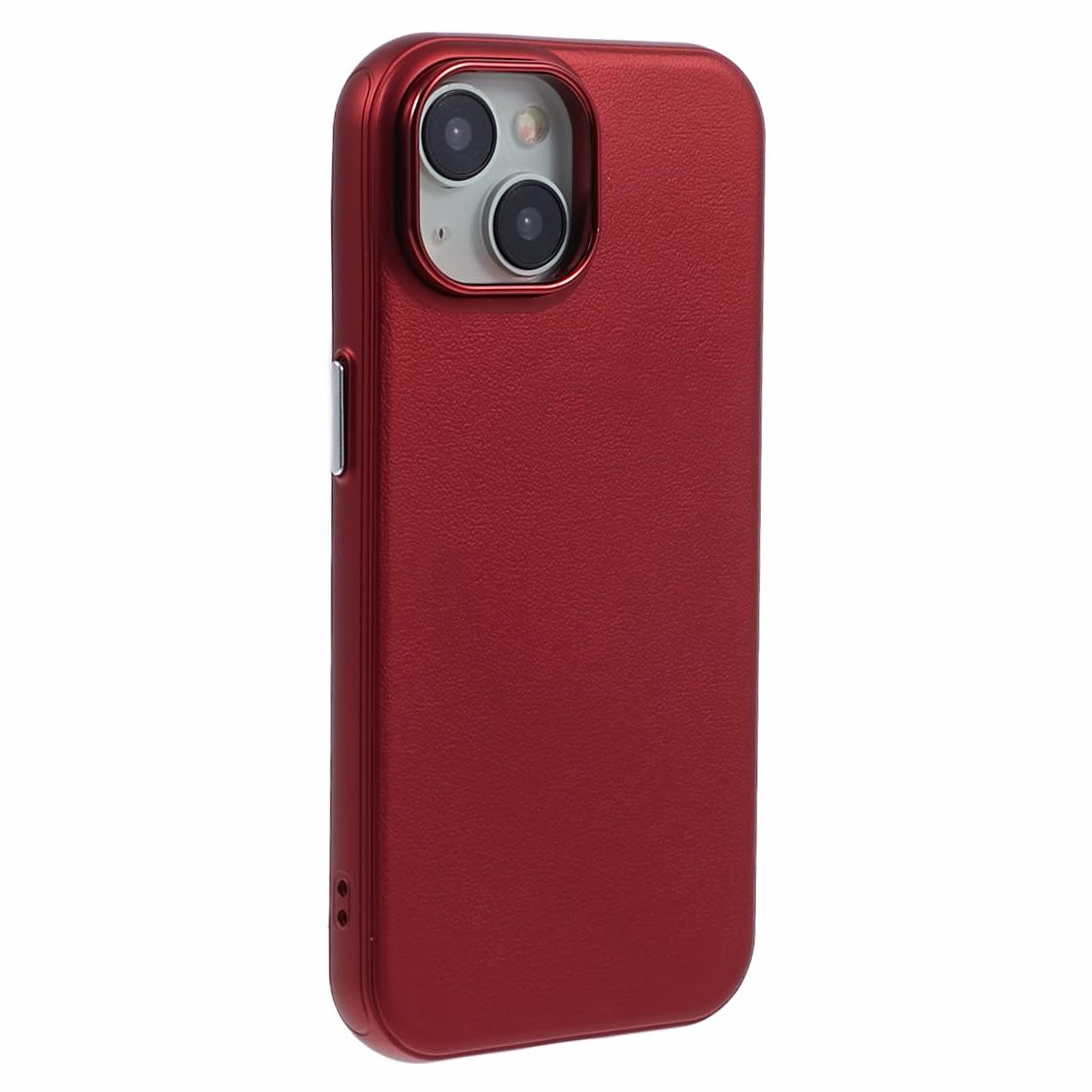 For iPhone 15 PU Leather+PC+TPU Phone Case Magnetic Cover - Purple