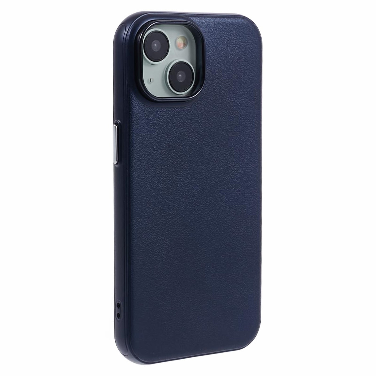 For iPhone 15 PU Leather+PC+TPU Phone Case Magnetic Cover - Purple