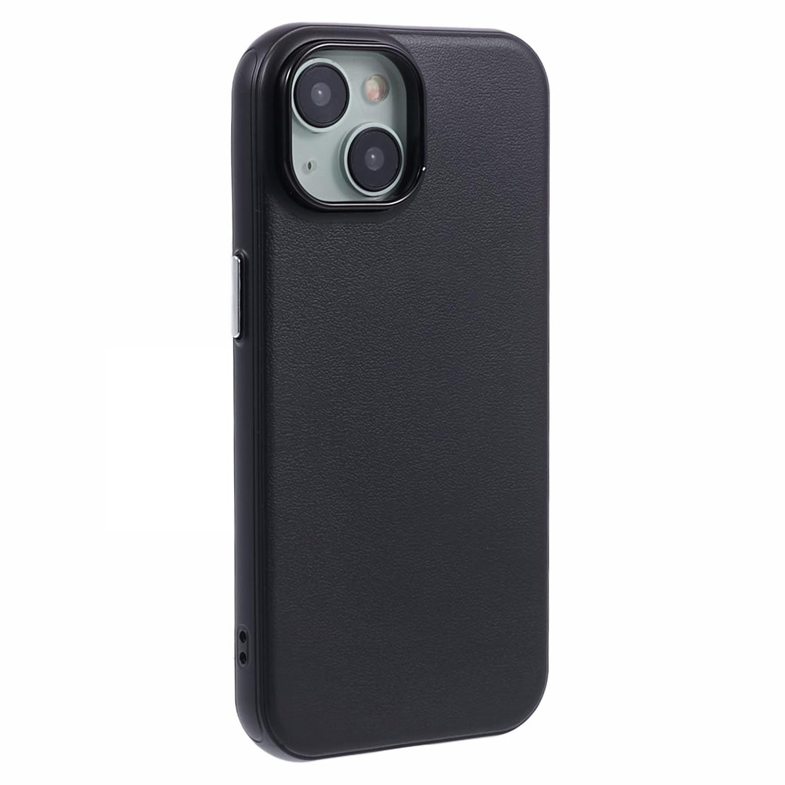 For iPhone 15 PU Leather+PC+TPU Phone Case Magnetic Cover - Purple