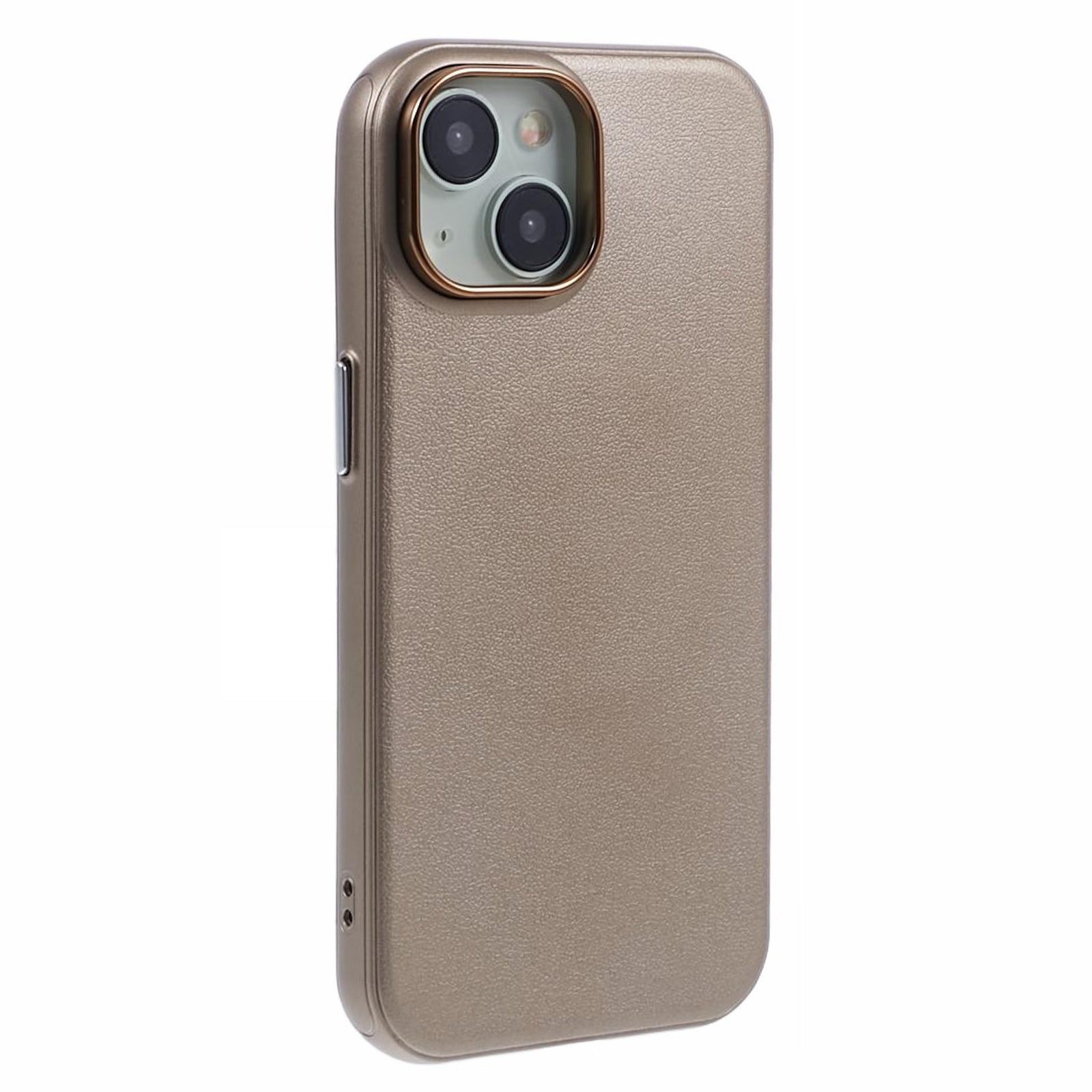 For iPhone 15 PU Leather+PC+TPU Phone Case Magnetic Cover - Purple