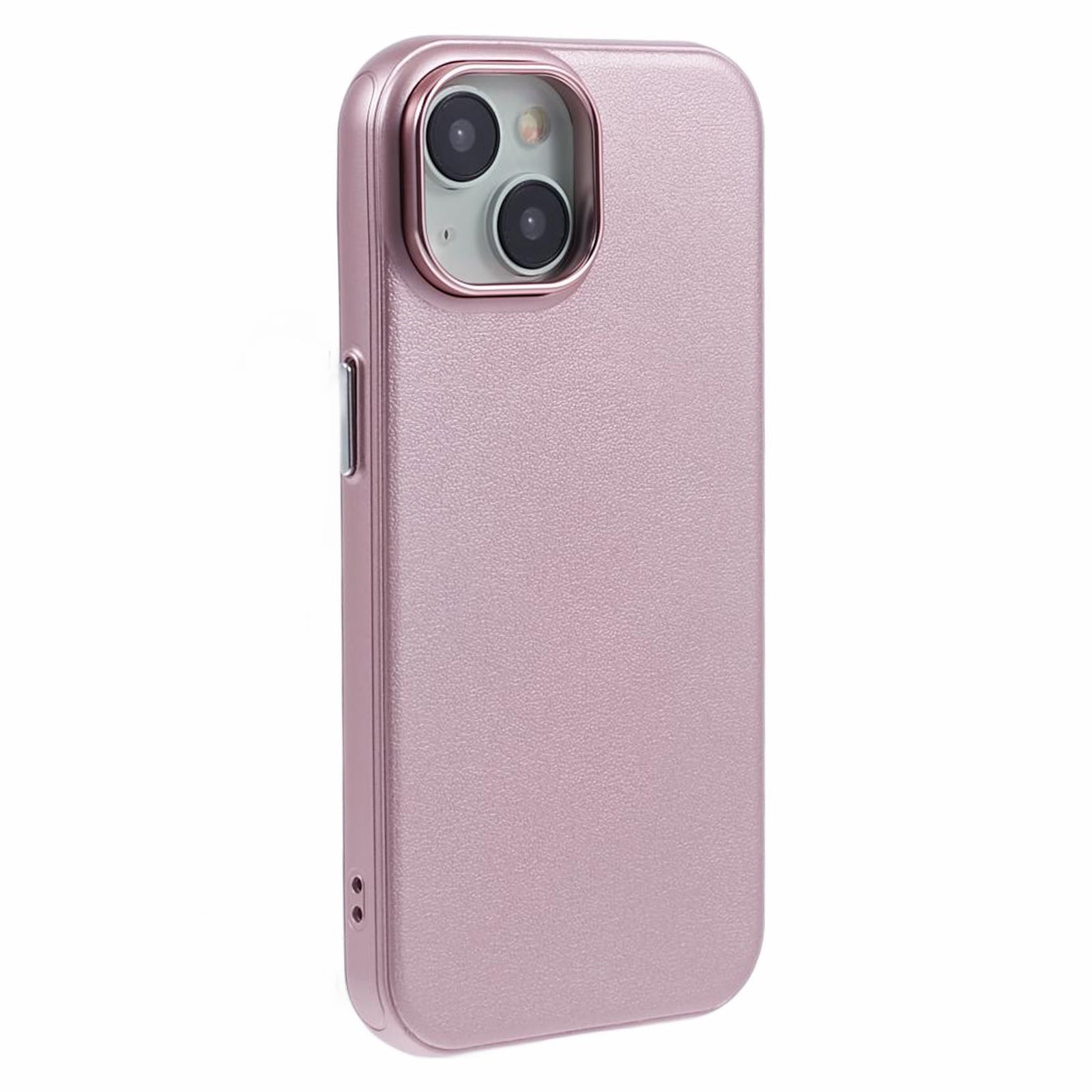 For iPhone 15 PU Leather+PC+TPU Phone Case Magnetic Cover - Purple