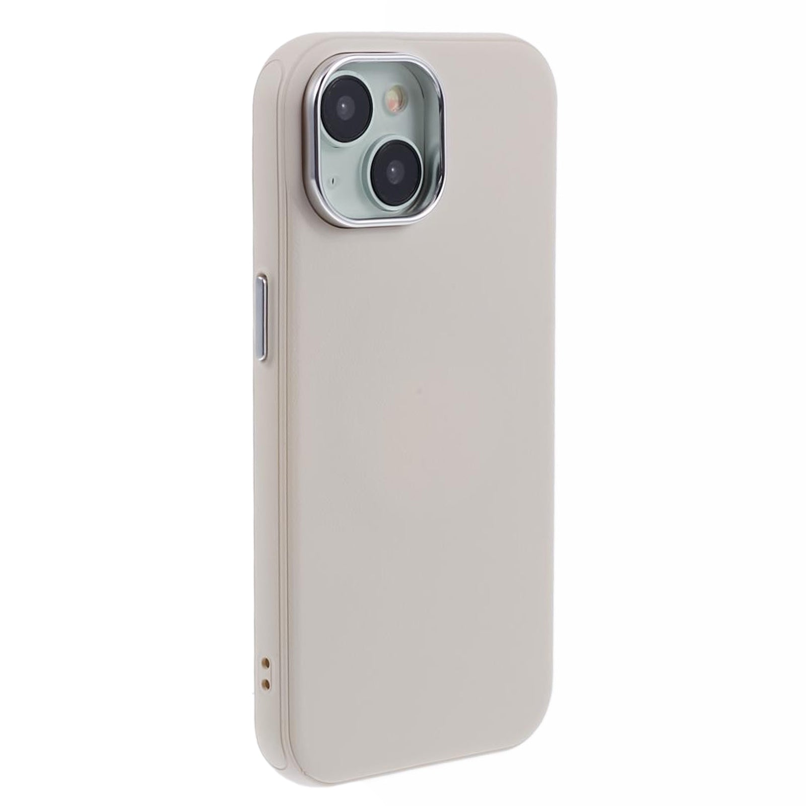For iPhone 15 PU Leather+PC+TPU Phone Case Magnetic Cover - Purple