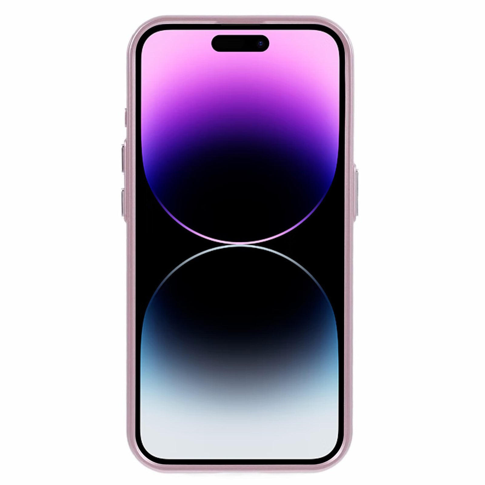 For iPhone 14 Pro Max Magnetic Phone Case PU Leather Coated PC+TPU Drop Protection Cover - Rose Gold