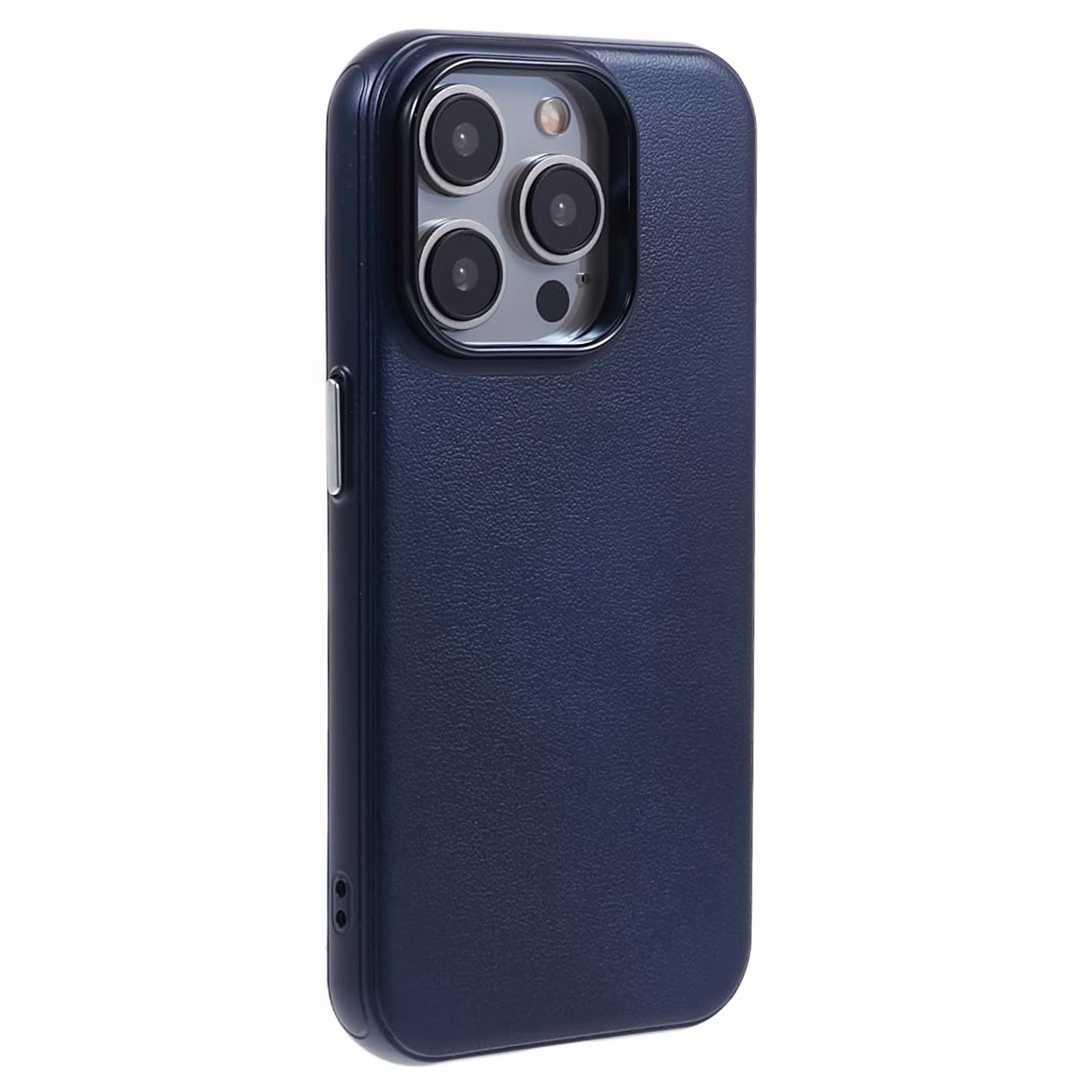 For iPhone 14 Pro Max Magnetic Phone Case PU Leather Coated PC+TPU Drop Protection Cover - Rose Gold