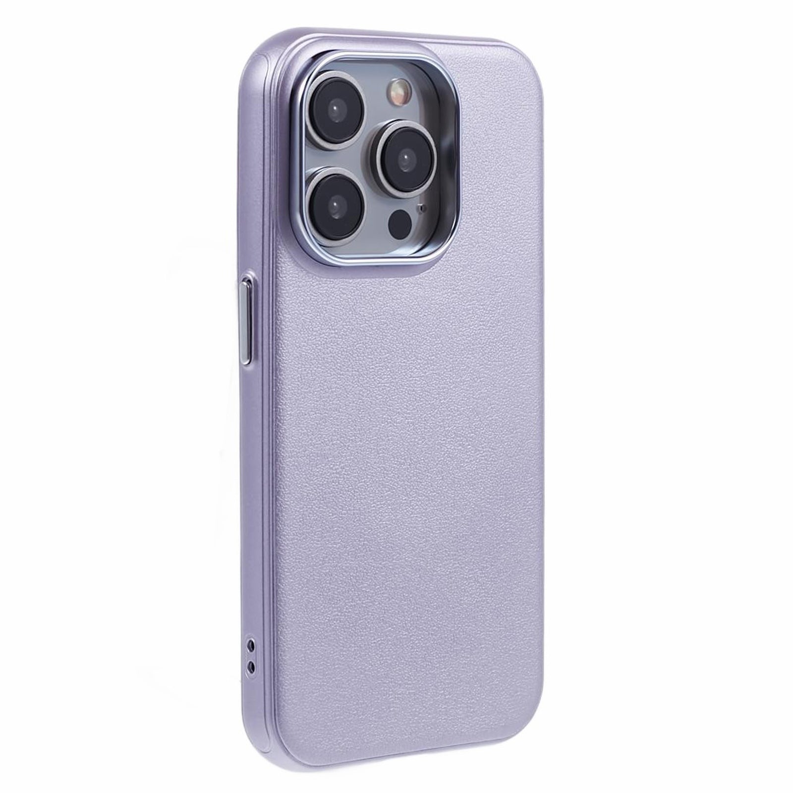 For iPhone 14 Pro Max Magnetic Phone Case PU Leather Coated PC+TPU Drop Protection Cover - Rose Gold