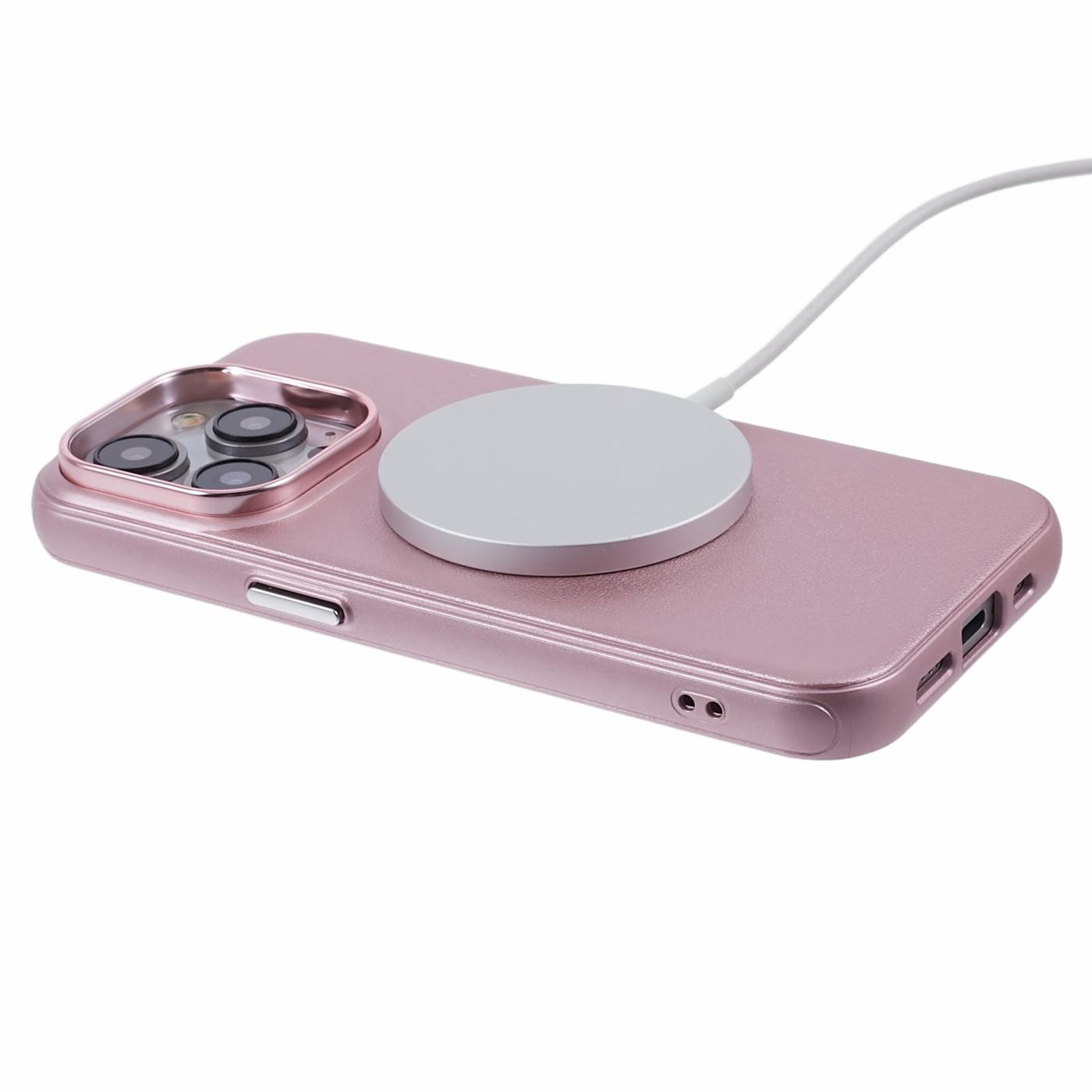 For iPhone 15 Pro Max Phone Case Compatible with MagSafe Shockproof Cover - Rose Gold