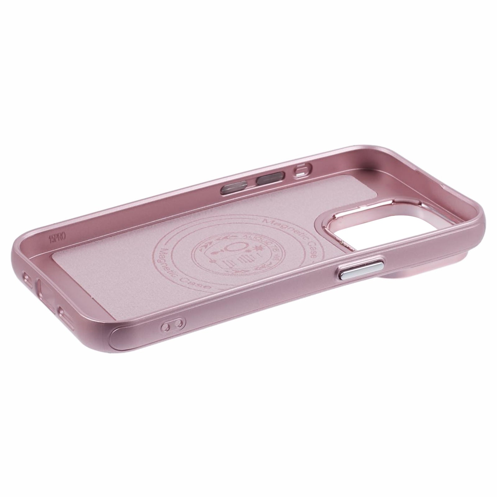 For iPhone 15 Pro Max Phone Case Compatible with MagSafe Shockproof Cover - Rose Gold