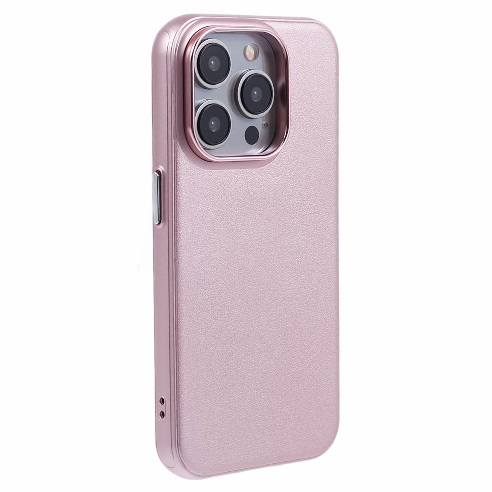 For iPhone 13 Pro Phone Case Compatible with MagSafe Wireless Charging Leather Back Cover - Rose Gold