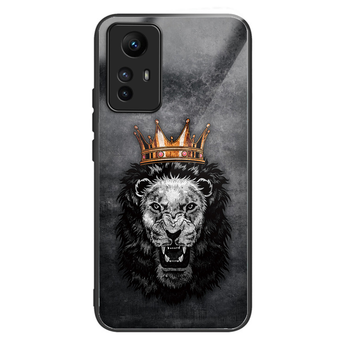 For Xiaomi Redmi Note 12S 4G Tempered Glass Back Case Anti-Scratch Phone Cover Pattern Printed - Block Marble