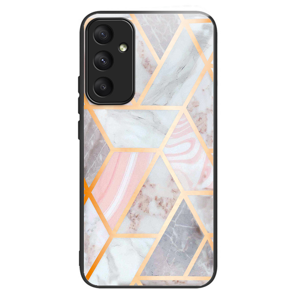 For Samsung Galaxy A55 5G Phone Case Tempered Glass Back Cover with Pattern Design - Wolves