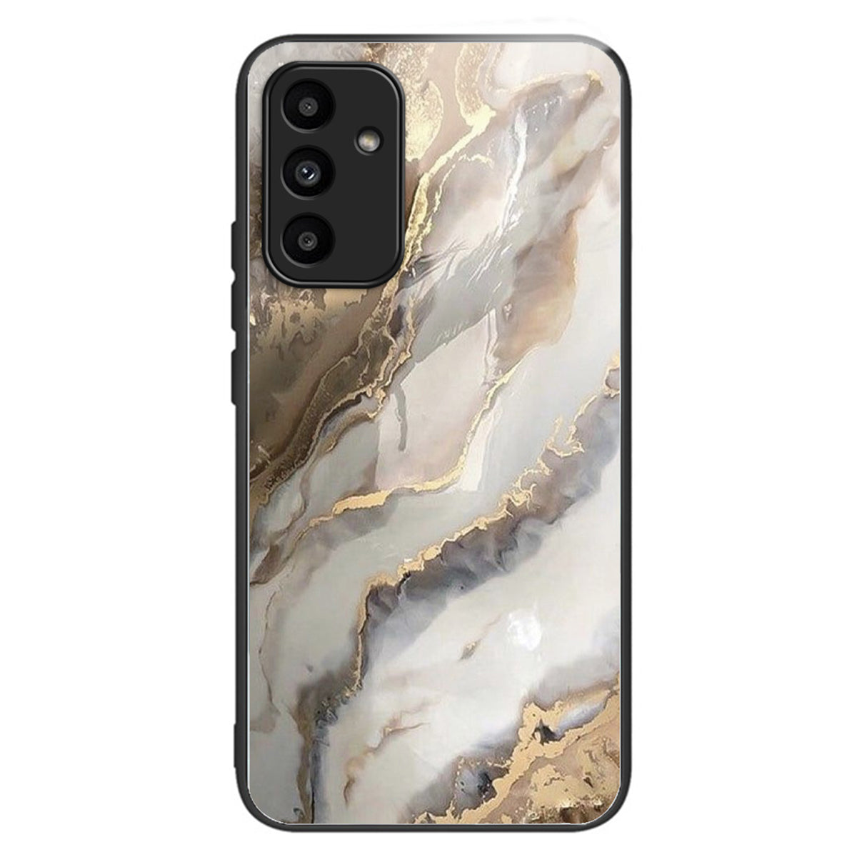 For Samsung Galaxy A15 4G / 5G Phone Case Tempered Glass Pattern Back Cover - Alchemical Marble