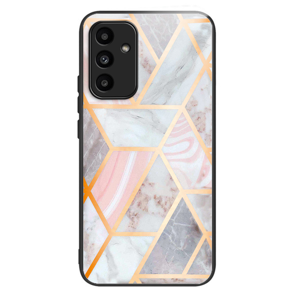 For Samsung Galaxy A15 4G / 5G Phone Case Tempered Glass Pattern Back Cover - Alchemical Marble