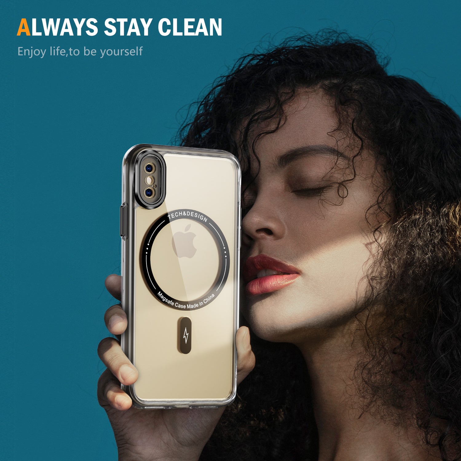 YSM Magnetic Case for iPhone XS Max Compatible with MagSafe Anti-Scratch Phone Cover - Transparent Black