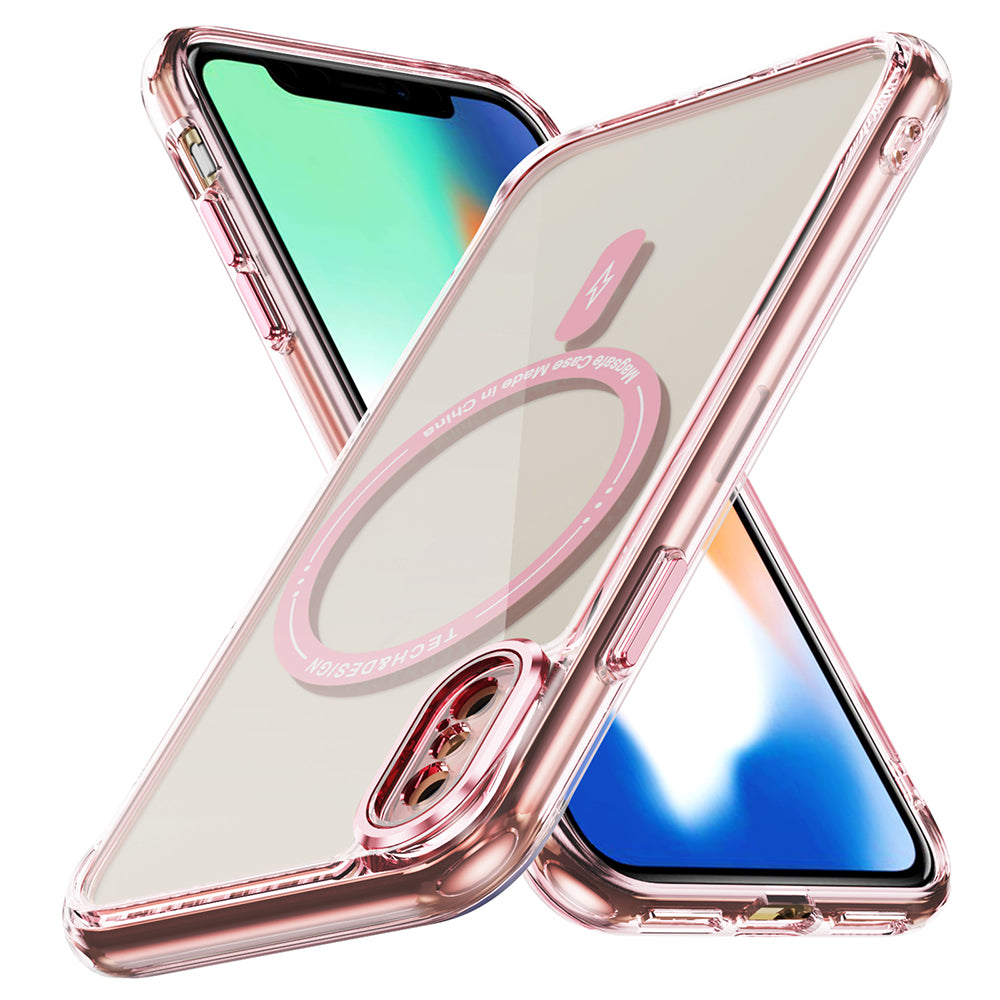YSM Magnetic Case for iPhone XS Max Compatible with MagSafe Anti-Scratch Phone Cover - Transparent Black