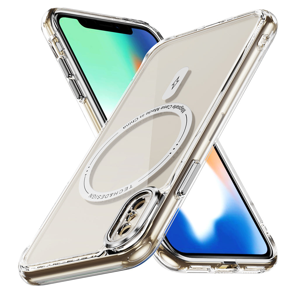 YSM Magnetic Case for iPhone XS Max Compatible with MagSafe Anti-Scratch Phone Cover - Transparent Black