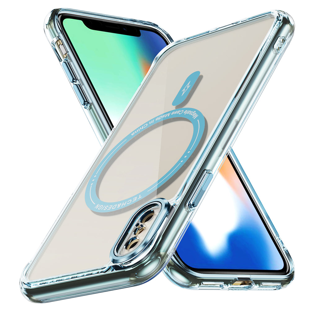 YSM Magnetic Case for iPhone XS Max Compatible with MagSafe Anti-Scratch Phone Cover - Transparent Black