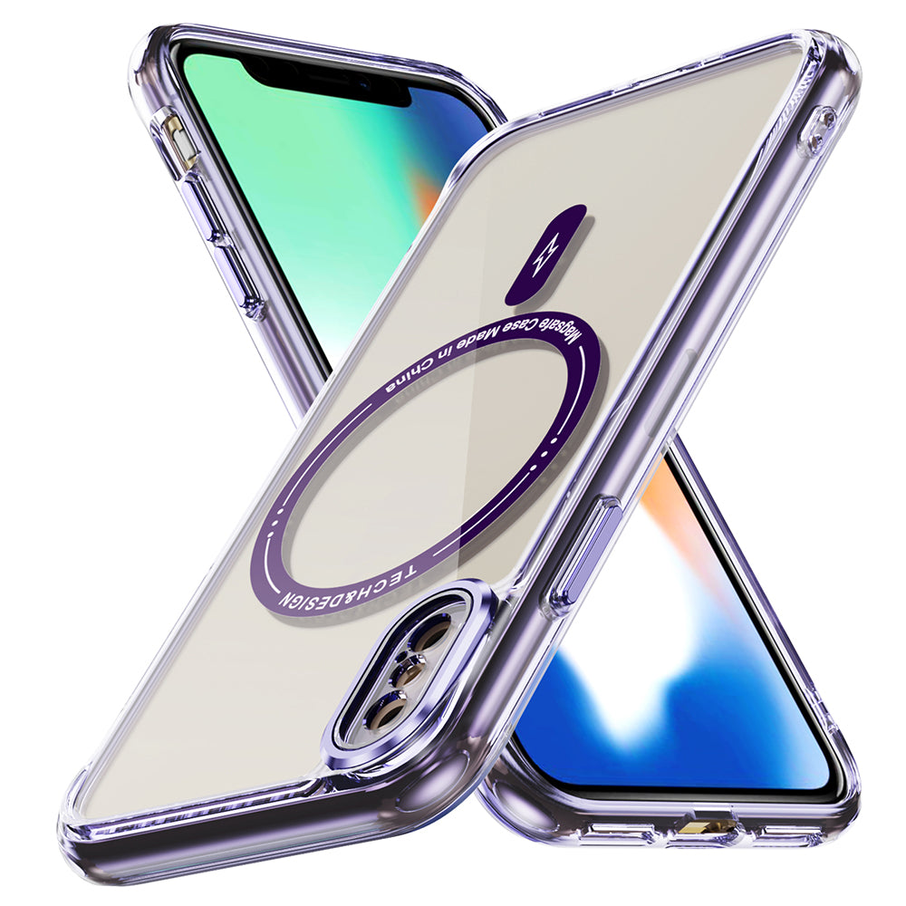 YSM Magnetic Case for iPhone XS Max Compatible with MagSafe Anti-Scratch Phone Cover - Transparent Black