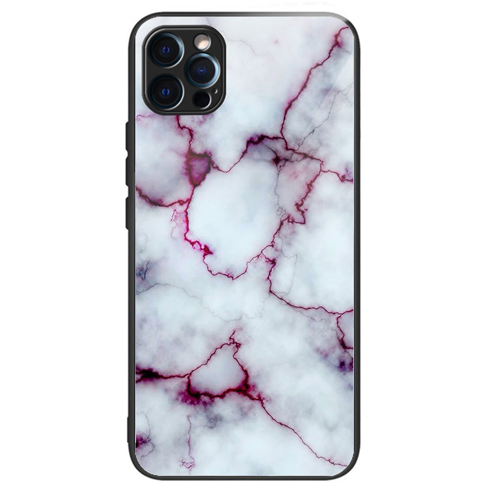 For iPhone 15 Pro Pattern Phone Case Shockproof Tempered Glass + TPU Cover - Bottle Butterfly