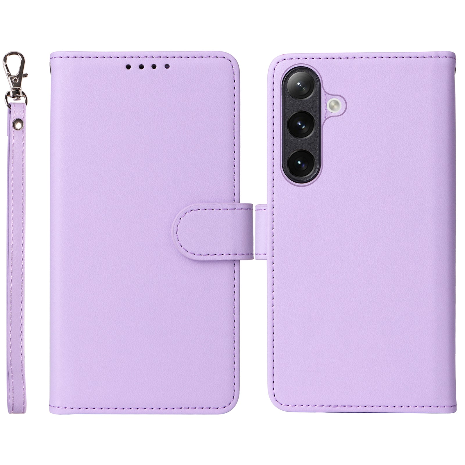 BETOPNICE 005 For Samsung Galaxy S24 Wallet Phone Case Detachable Leather Cover - Brown