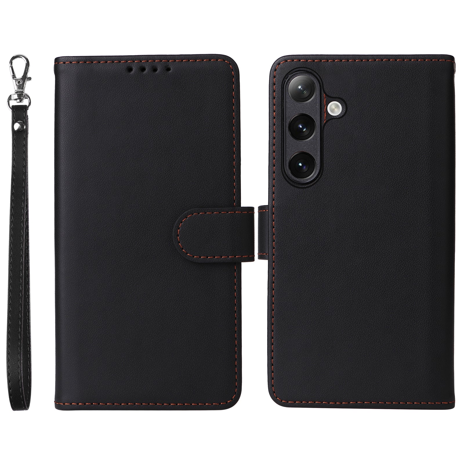 BETOPNICE 005 For Samsung Galaxy S24 Wallet Phone Case Detachable Leather Cover - Brown