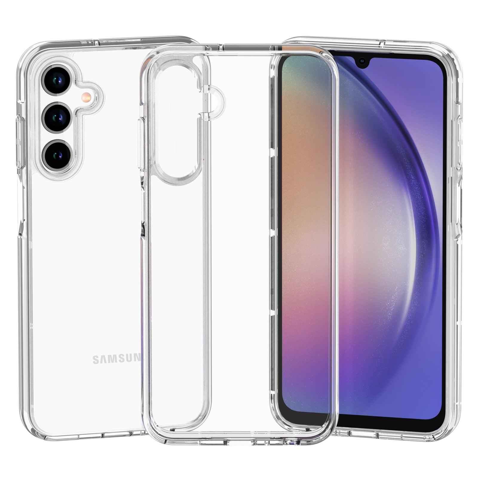 For Samsung Galaxy A25 5G (Global) (161.0 x 76.5 x 8.3mm) Hard PC + Soft TPU Anti-Scratch Clear Case Cell Phone Cover